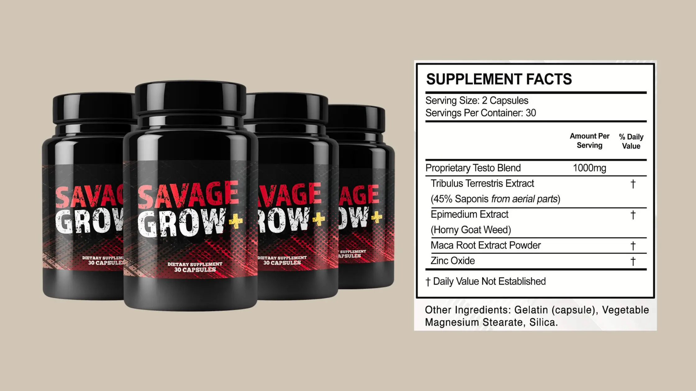 Key Ingredients in Savage Grow Plus